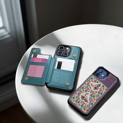 Ames - Personalized  Leather Wallet Case for for iPhone & Samsung