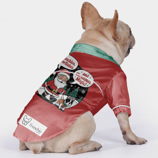 Bouledogue français, flocons de neige et magie de Noël ! - Pyjama pour bouledogue français