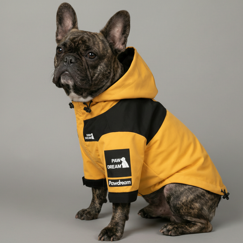 StormPaw Frenchie Windproof Raincoat - Waterproof Hooded Dog Jacket