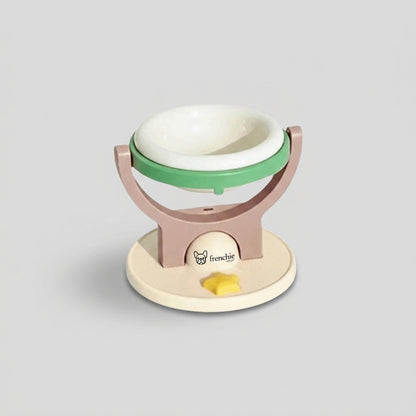 PawOrbit French Bulldog Elevated Floating Bowl – Wall-Mounted & Floor-Standing Pet Feeder