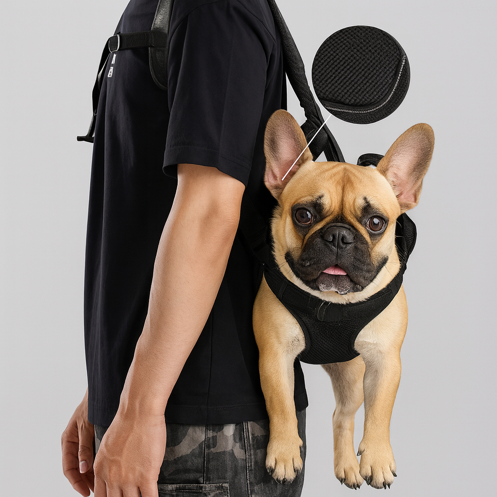 PawVentura™ Frenchie Backpack Carrier – Adjustable Front Back Dog Carrier