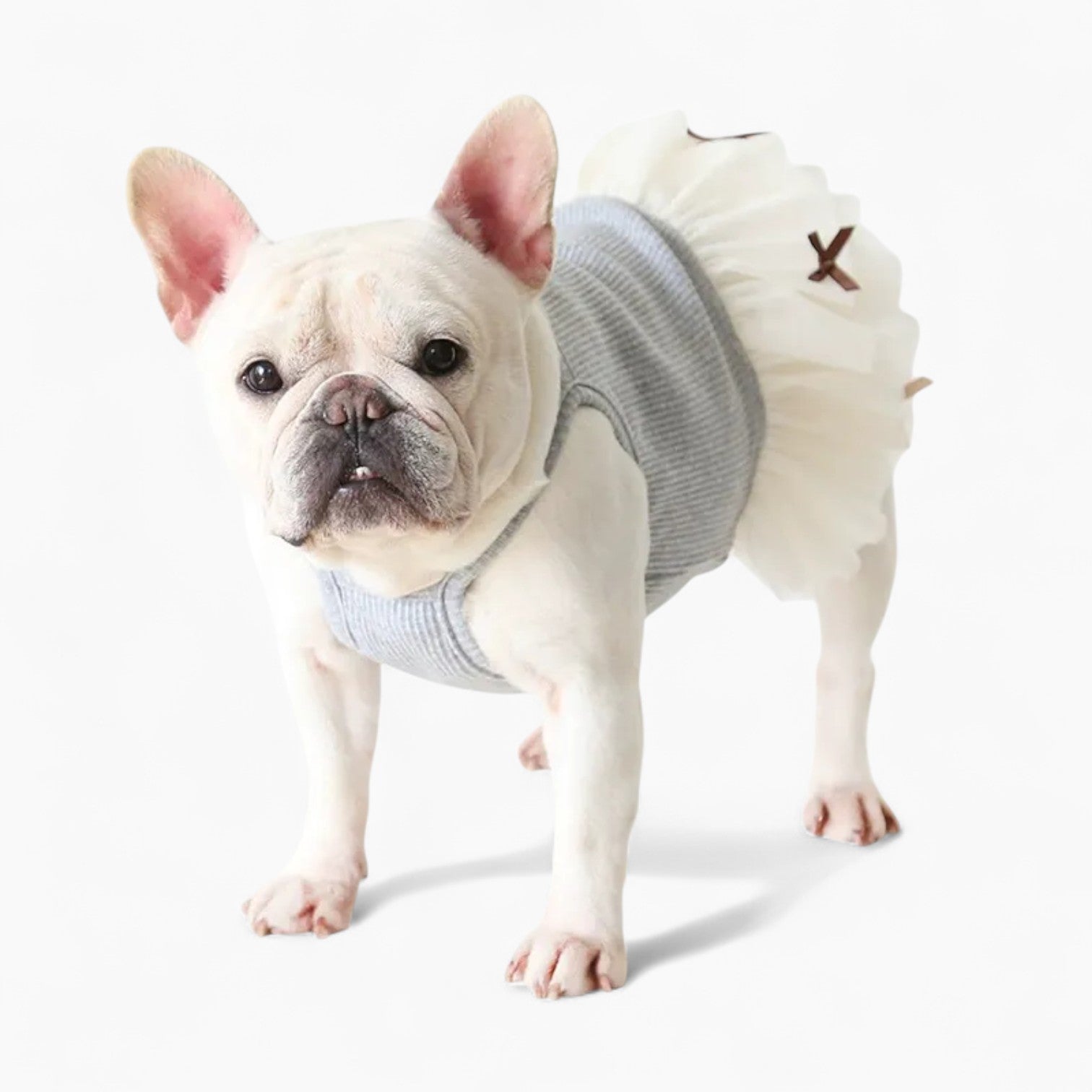 PetStyle Frenchie Princess Dress Soft Elegant Skirt Dog Outfit PetStyle Frenchie Princess Dress Soft Elegant Skirt Dog Outfit