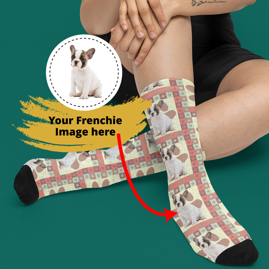 Chaussettes personnalisées avec photo Frenchie