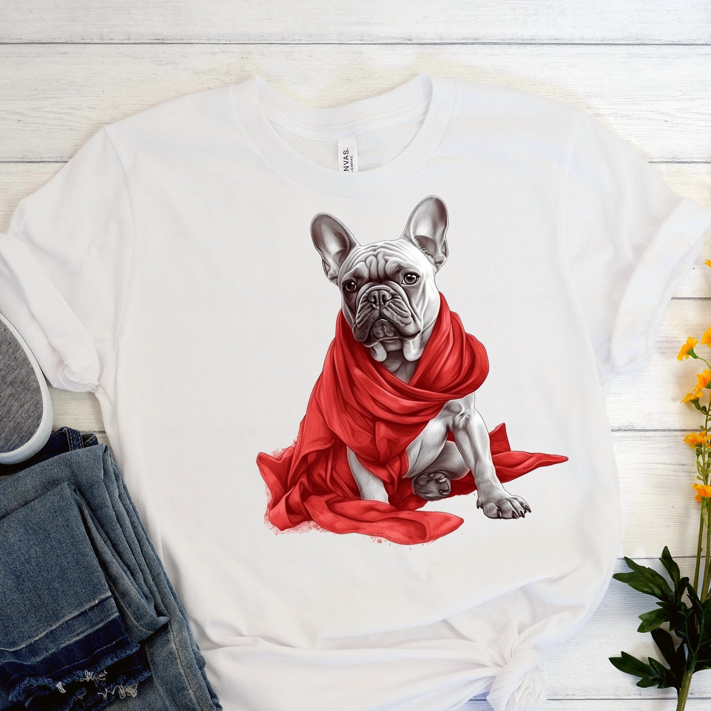 Frenchie Fanfare Short-Sleeve Unisex T-Shirt - Stylish Casual Wear for Dog Lovers