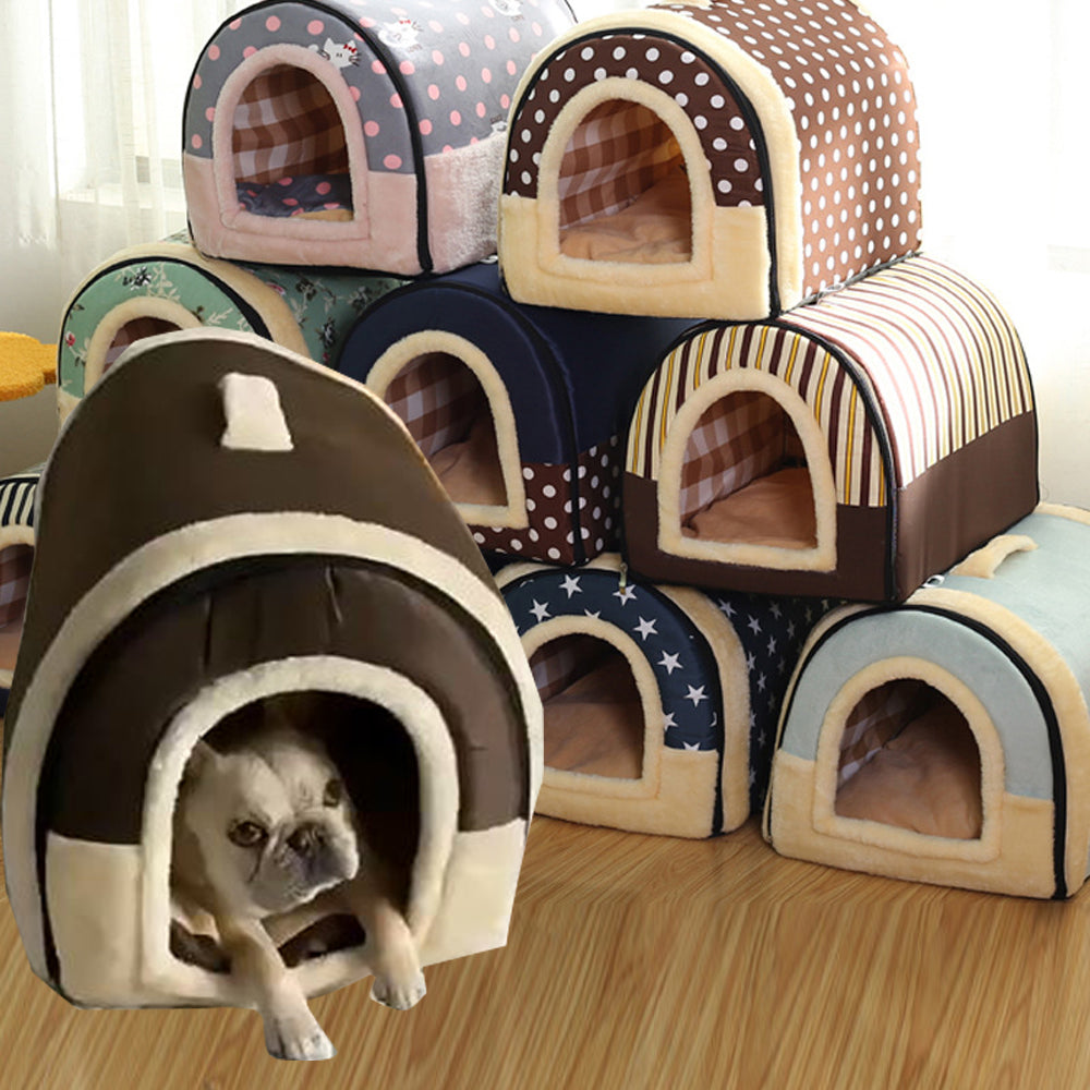 SnugglePaws Indoor Frenchie House Nest with Mat Snuggle Up in Style and Comfort