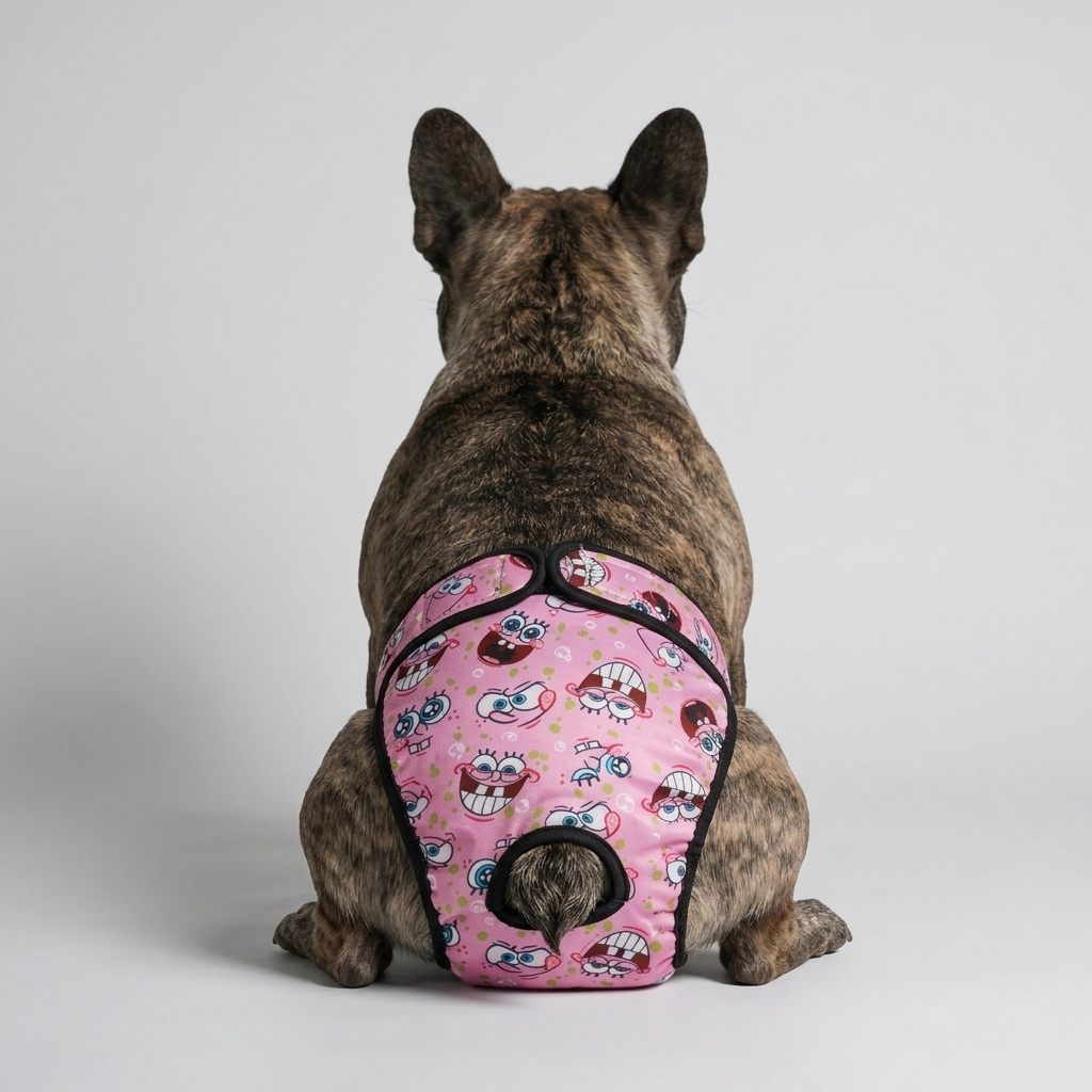 Snugzy French Bulldog Diaper – Adjustable Cartoon Physiological Pants