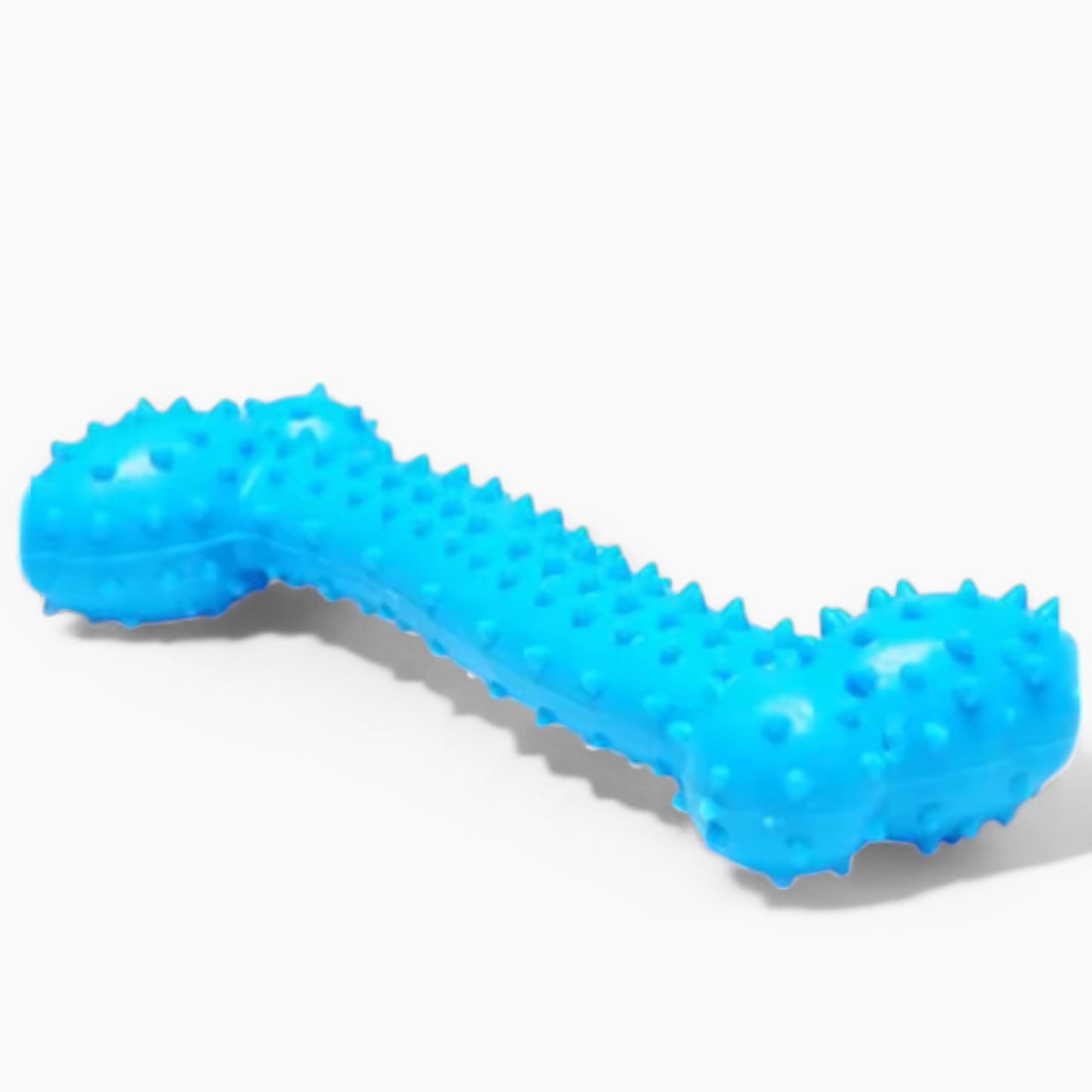 Juguete masticable con pinchos Spiklet Frenchie: juguete chirriante para perros que limpia los dientes