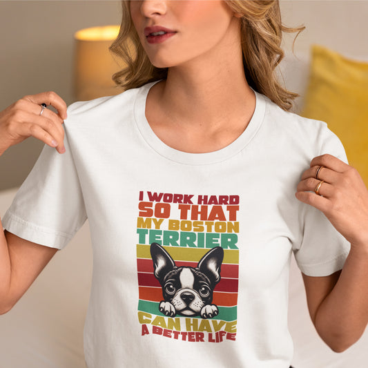 Tilly - Camisetas unisex para amantes del Boston Terrier