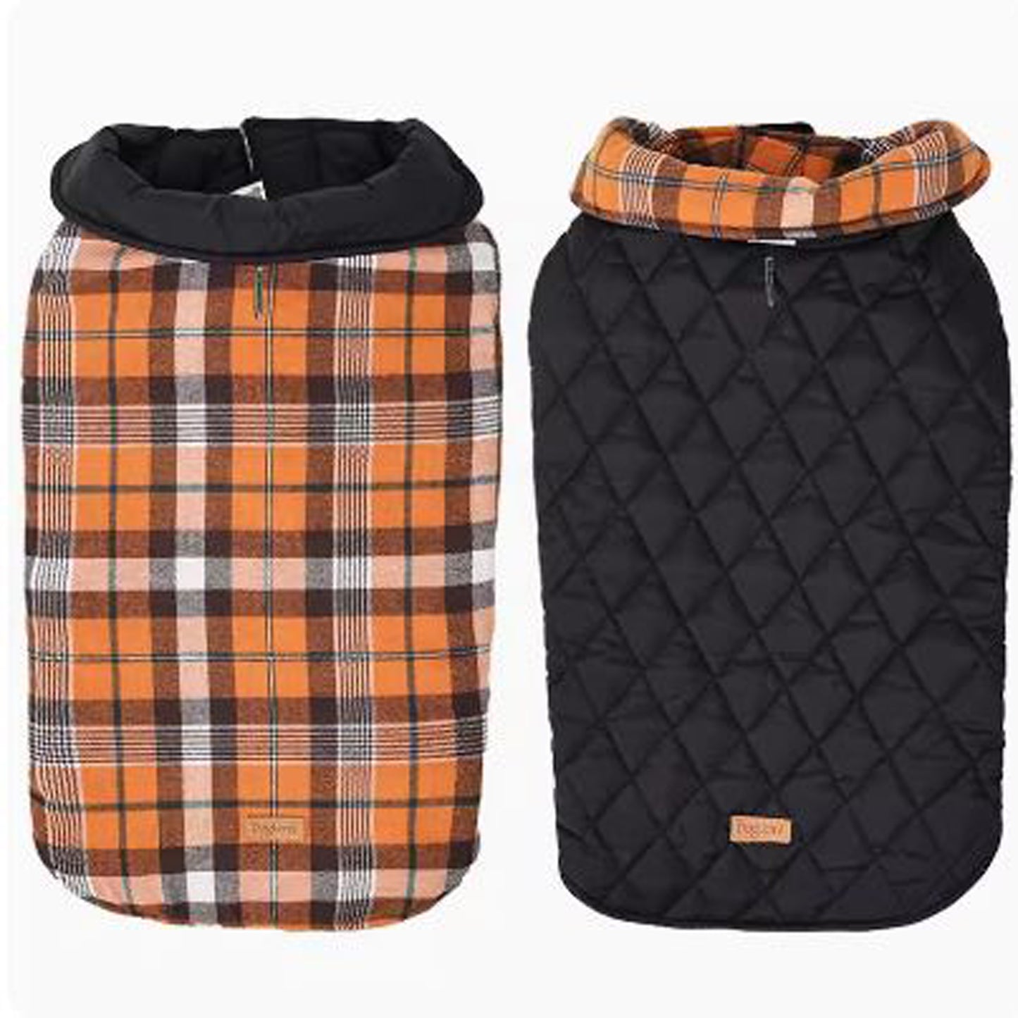 Warm Frenchie Double-Sided Plaid Vest