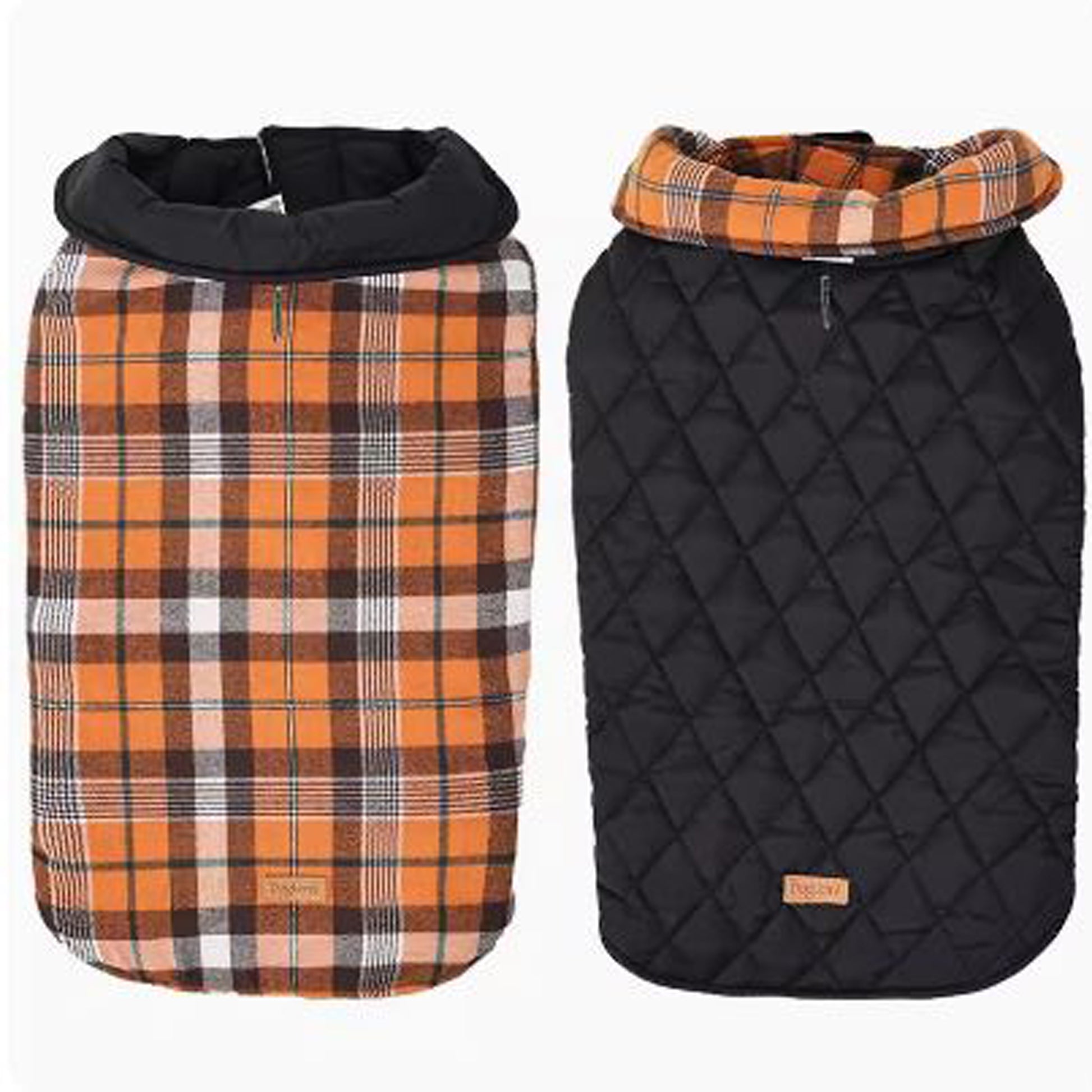 Warm Frenchie Double-Sided Plaid Vest