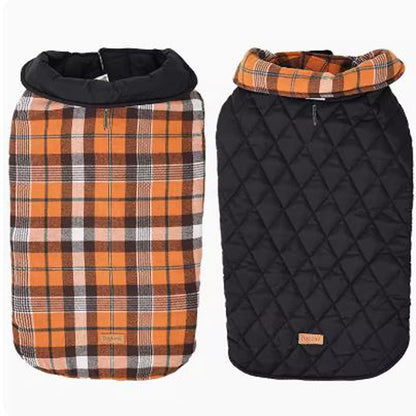 Warm Frenchie Double-Sided Plaid Vest
