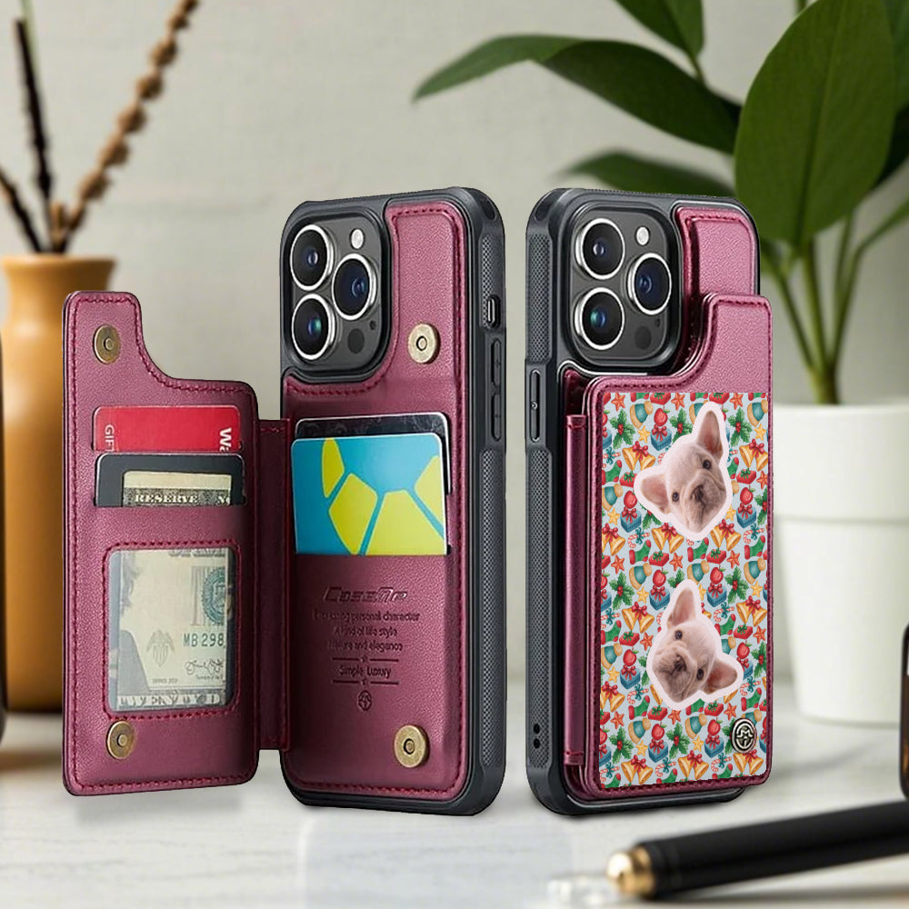 Ames - Personalized  Leather Wallet Case for for iPhone & Samsung