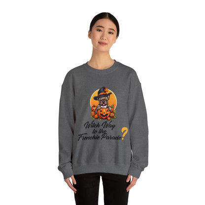 Witch Way Halloween frenchie Unisex Sweatshirt