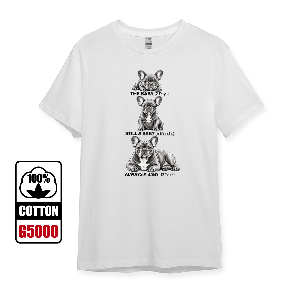Forever My Baby Frenchie Tee – Cute French Bulldog Stages Graphic T-Shirt
