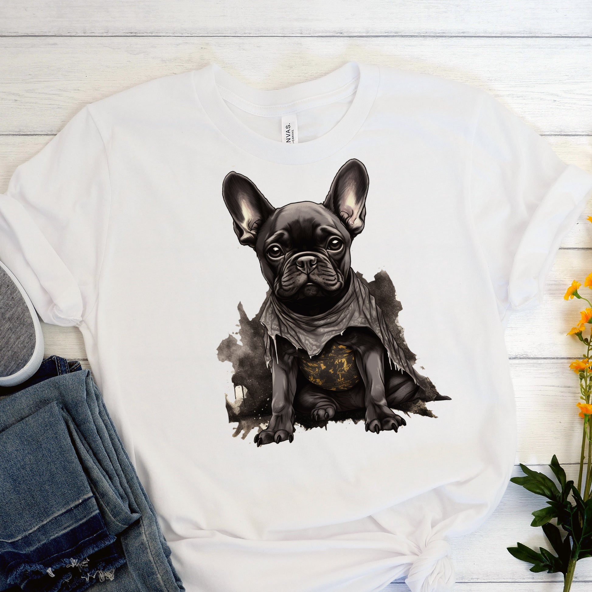 Chic Frenchie Love Unisex T-Shirt - Must-Have Apparel for Dog Aficionados