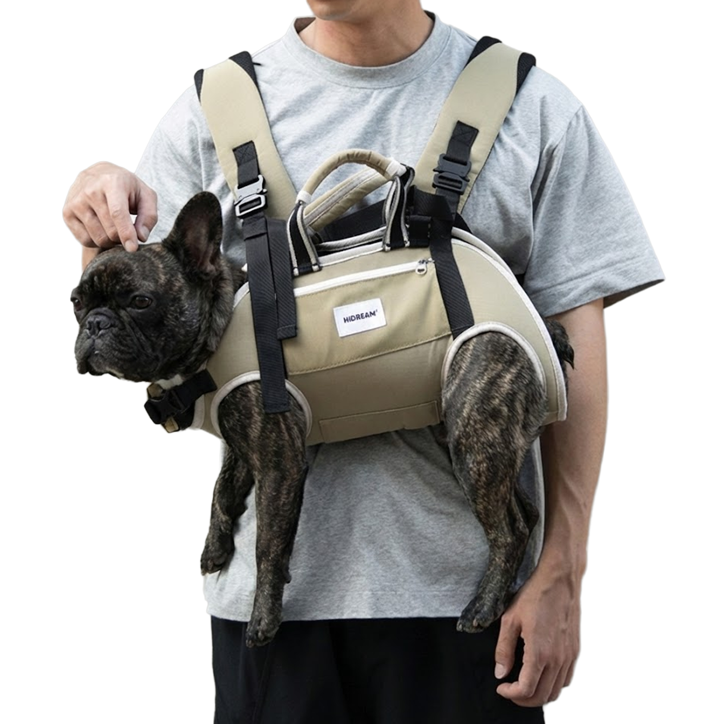 PawVoyage Frenchie Backpack Carrier – Soft Hands-Free Dog Backpack