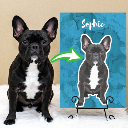 Milo - Personalized Vertical Canvas Painting