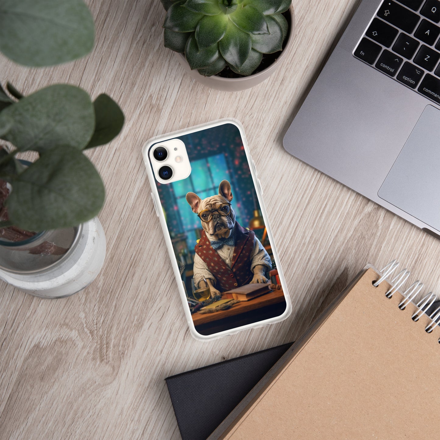 Professor Frenchie iPhone Case - A Sophisticated and Witty Choice for Pet Lovers and Academic Enthusiasts