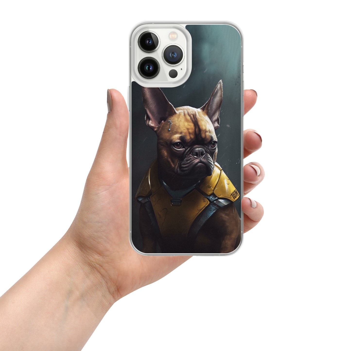 Chic Frenchie Illustrated iPhone Case - Ideal Present for Canine Aficionados