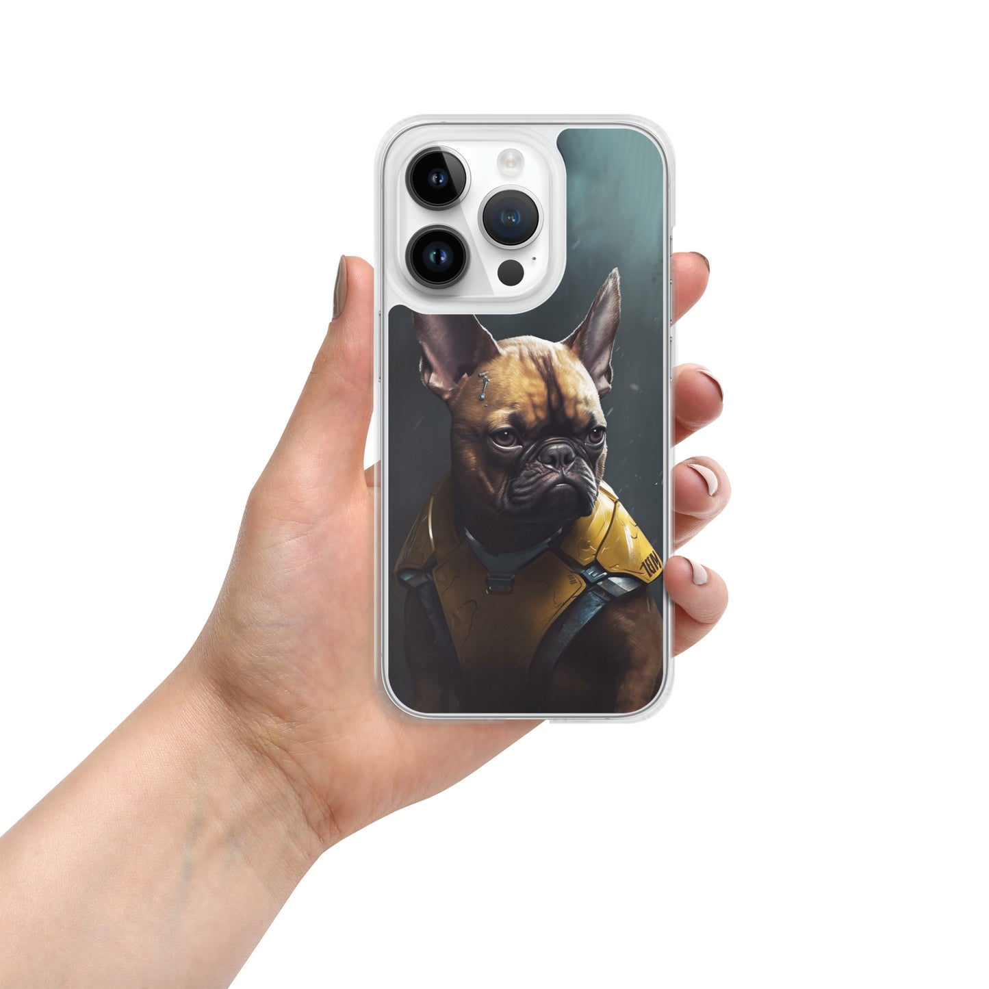 Chic Frenchie Illustrated iPhone Case - Ideal Present for Canine Aficionados