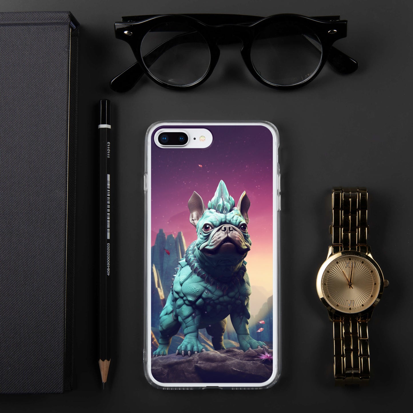 Dinosaur Frenchie iPhone Case - A Quirky and Prehistoric Choice for Pet Lovers and Dinosaur Admirers
