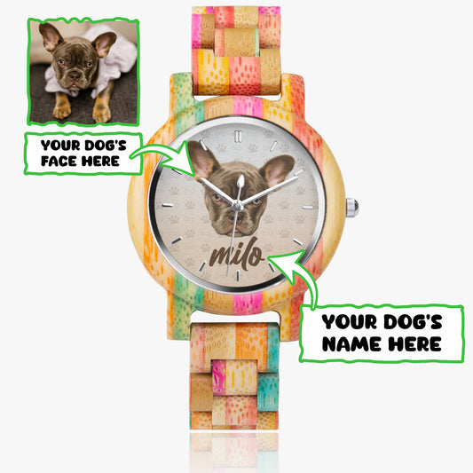 Zelda - Personalized Stylish Wooden Watch for Frenchie Lovers