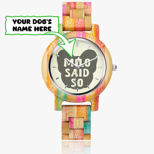 Spud Said So - Personalized Stylish Wooden Watch for Frenchie Lovers