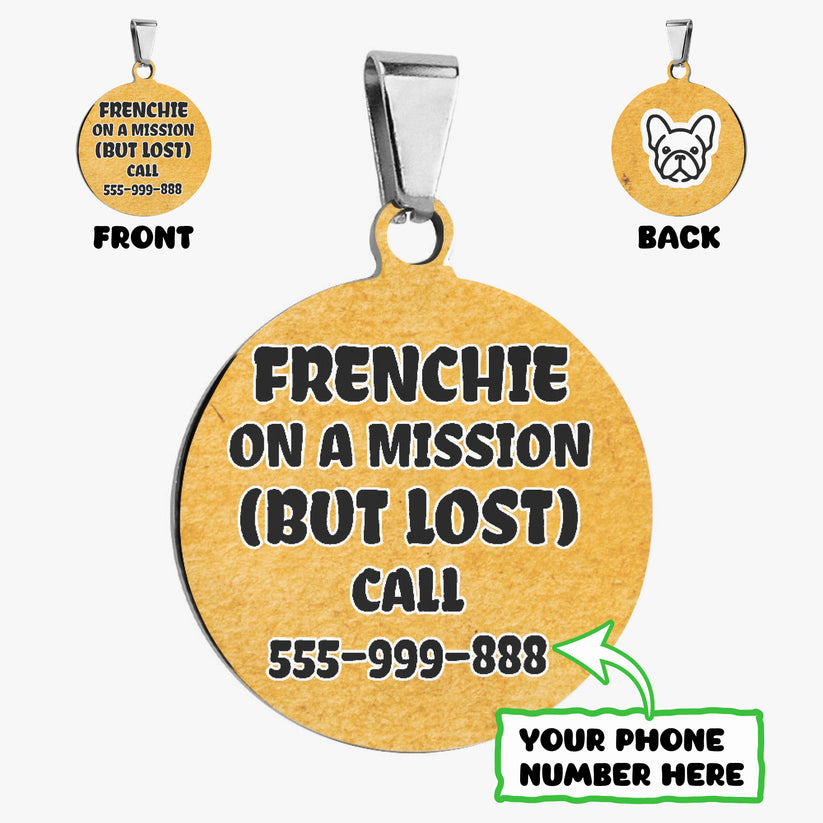 Custom Double-Sided French Bulldog Tag