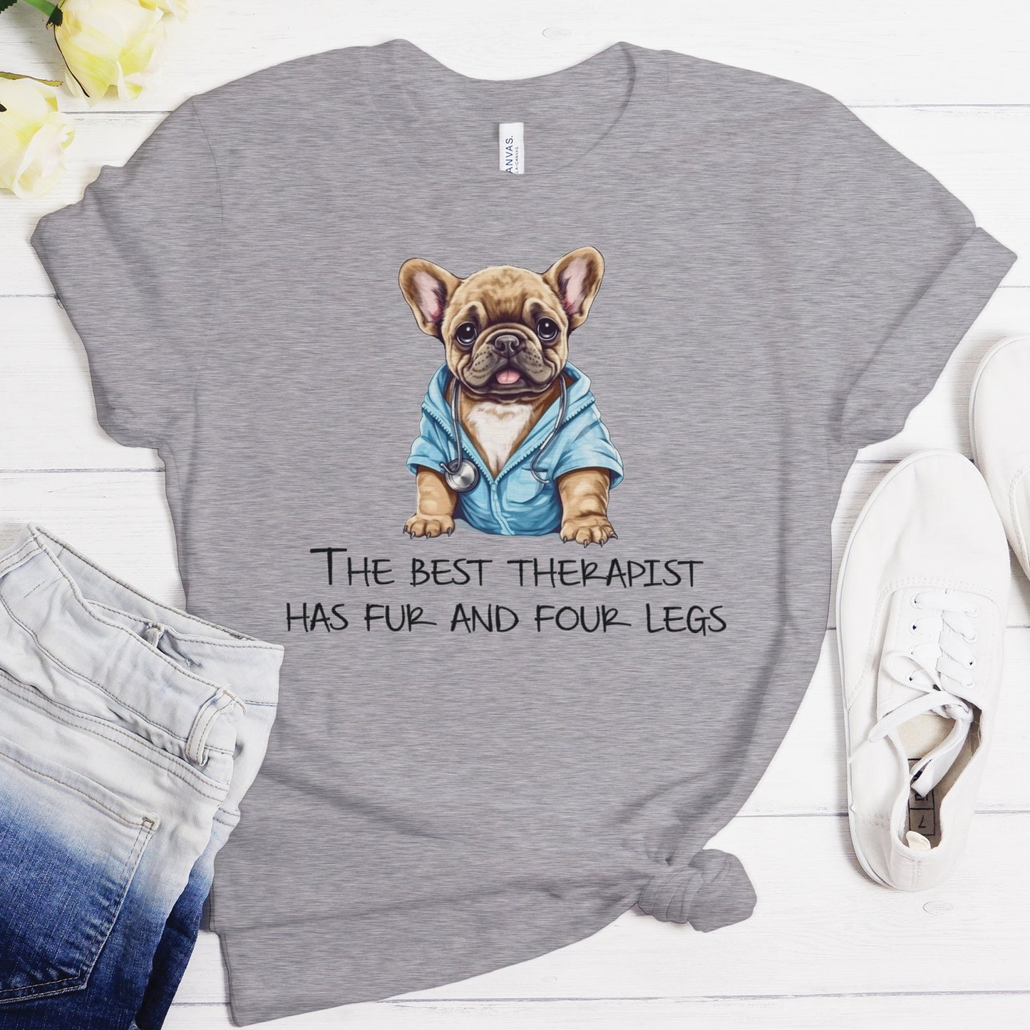 Doctor French Bulldog - Unisex T-Shirt
