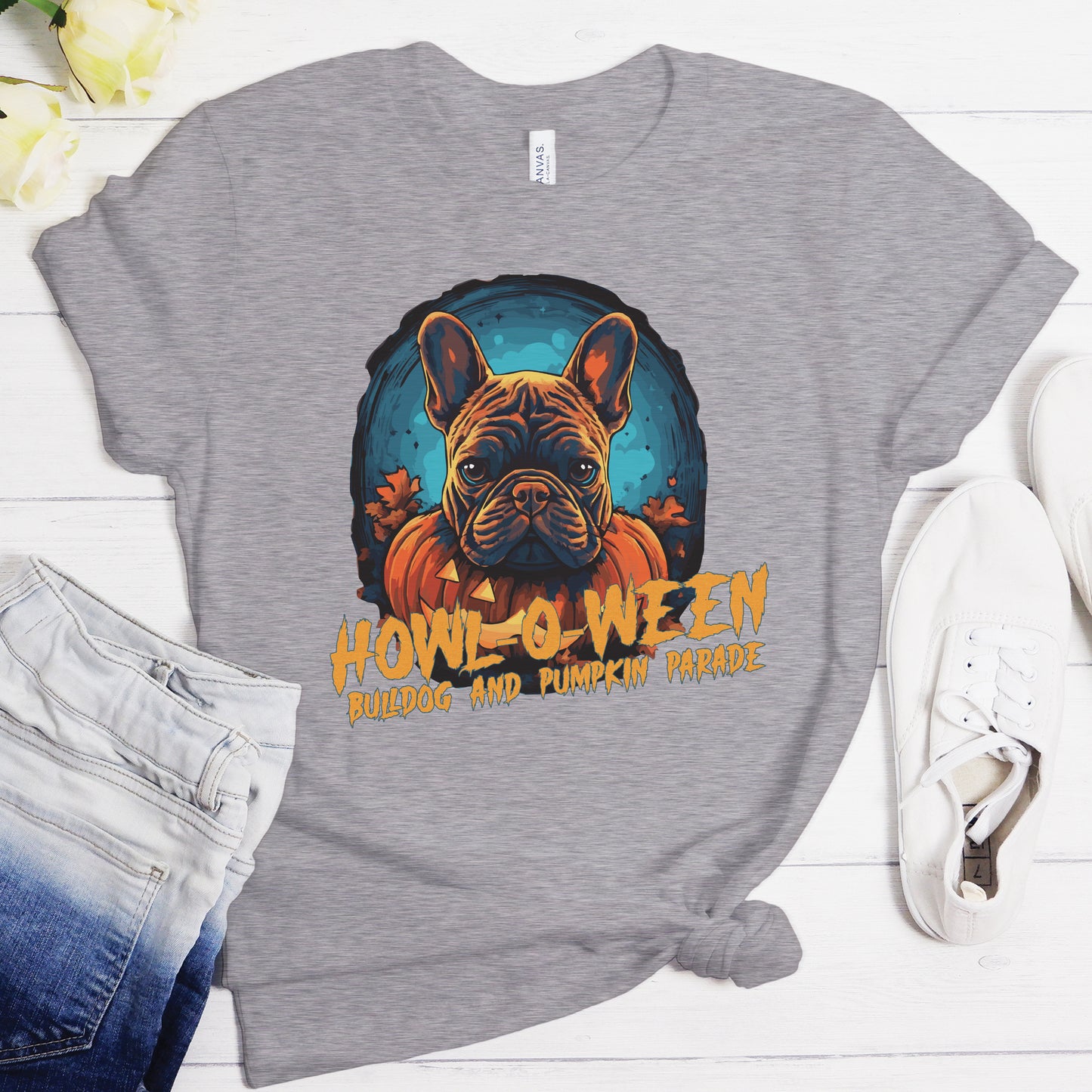 Spooky Frenchie Allure - Unisex T-Shirt