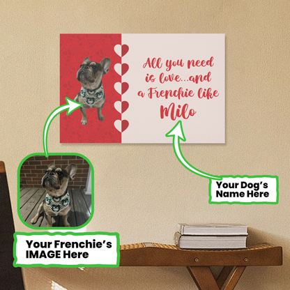 Sapphire - Personalized Adorable Frenchie Canvas Wall Art