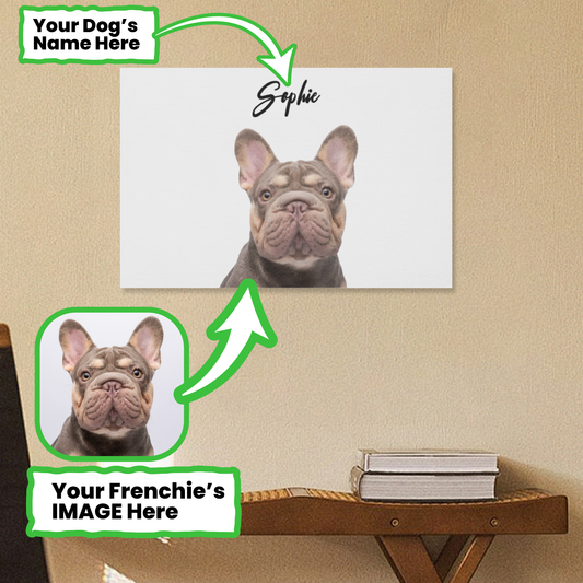 Khloe - Personalized Adorable Frenchie Canvas Wall Art