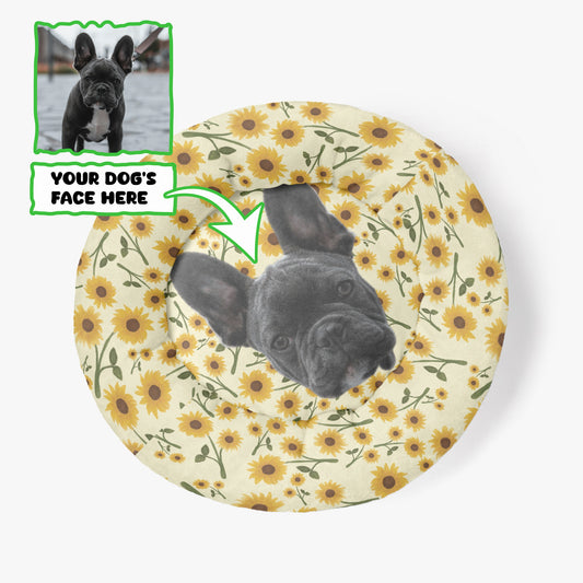 Bentley - Custom Cloud-Comfort Frenchie Bed | Personalized Anti-Anxiety Donut Bed for French Bulldogs