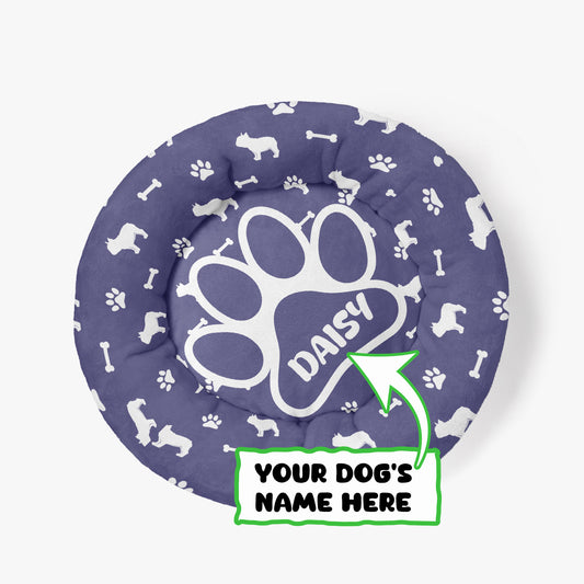 ROY - Custom Cloud-Comfort Frenchie Bed | Personalized Anti-Anxiety Donut Bed for French Bulldogs