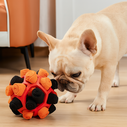 dogs Sniffing Puzzle Ball