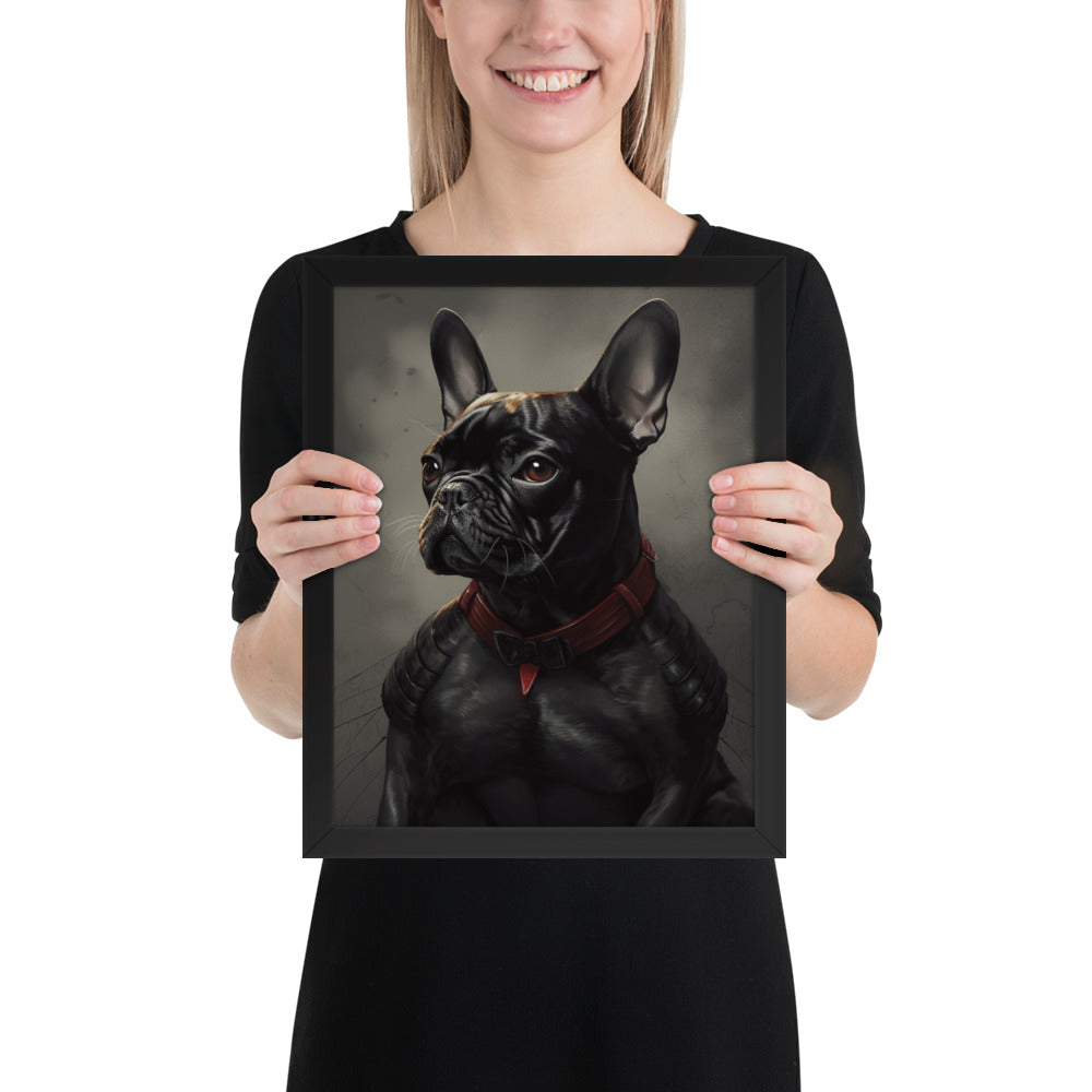 Captivating Frenchie Framed Poster - Distinguished Canine Wall Art