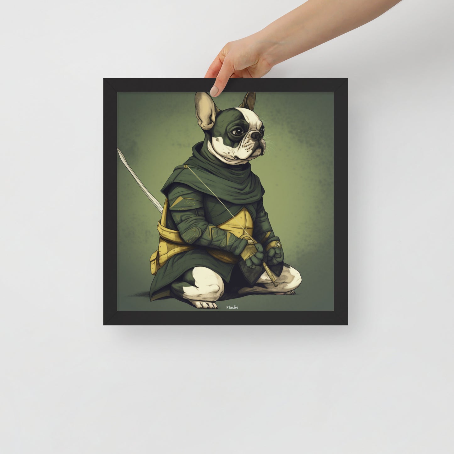 Masterful Frenchie Framed Poster - Exquisite Canine Wall Art