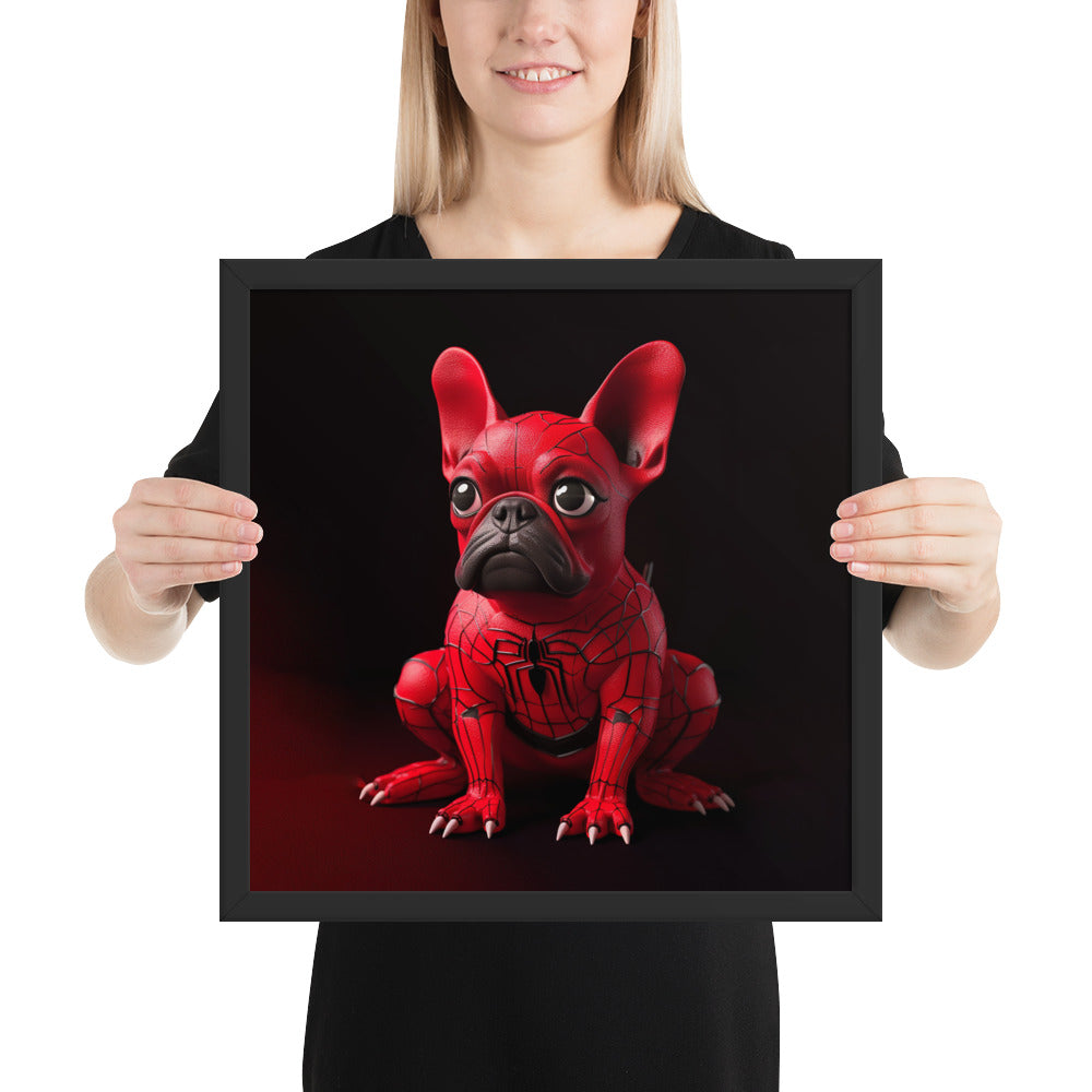Frenchie Posh Framed Poster - Classy Wall Décor with a Canine Charm
