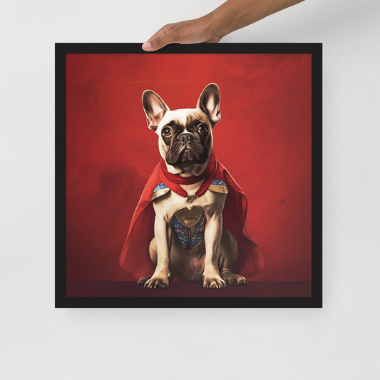 Frenchie Sophistication Framed Poster - Artistic Flair with a Dog-Lover's Touch