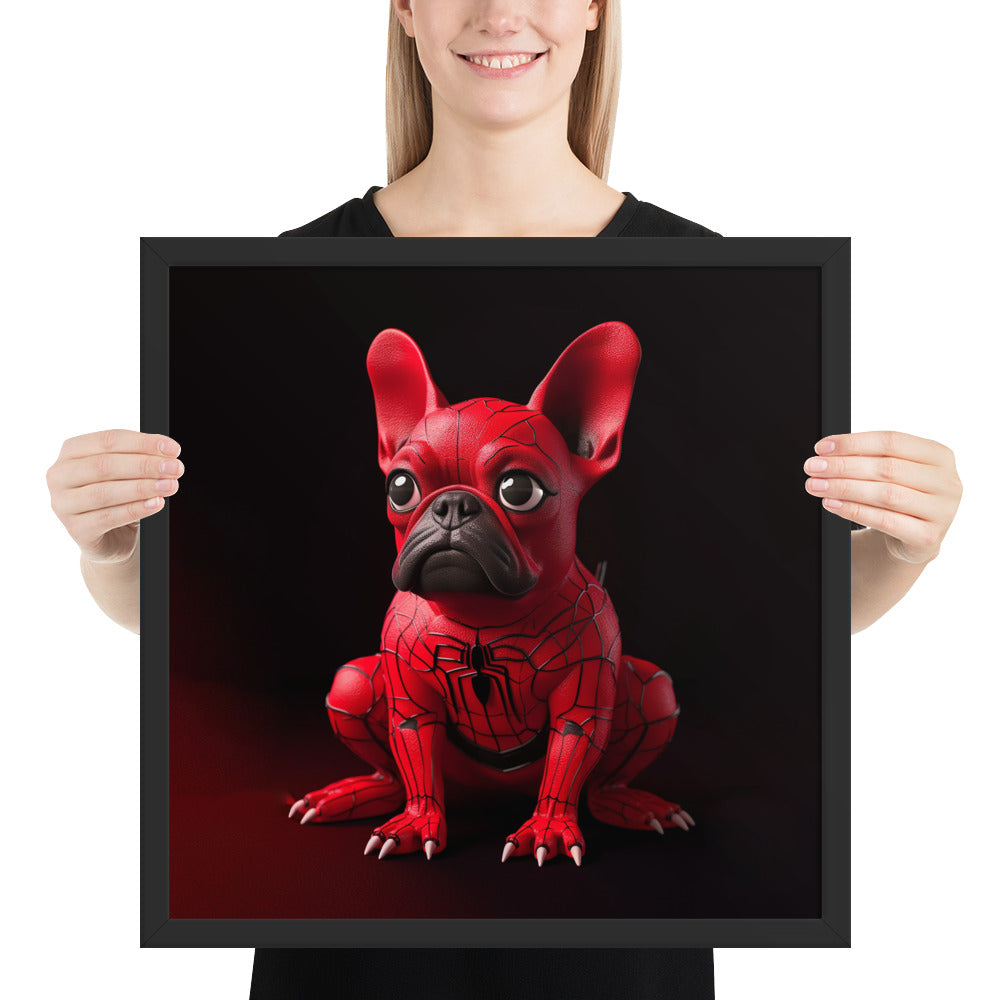 Frenchie Posh Framed Poster - Classy Wall Décor with a Canine Charm