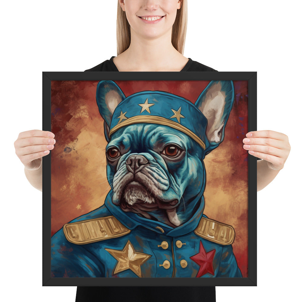 Charming Frenchie - Adorable French Bulldog Art in a Frame