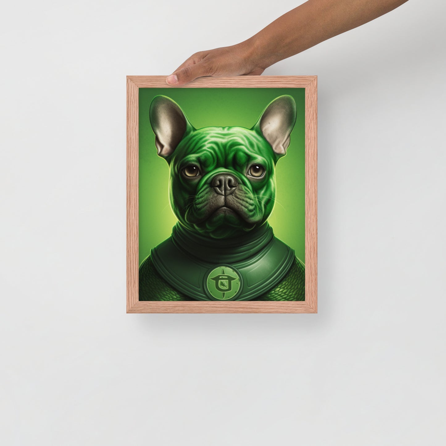 Admirable Frenchie Framed Poster - Prestigious Canine Wall Art