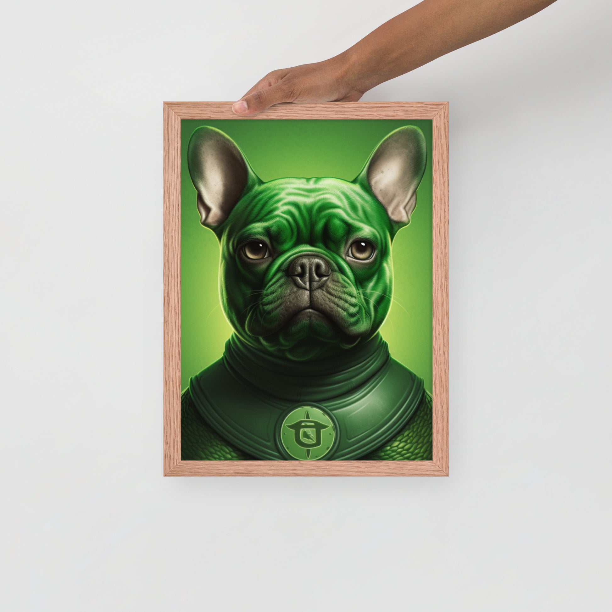 Admirable Frenchie Framed Poster - Prestigious Canine Wall Art