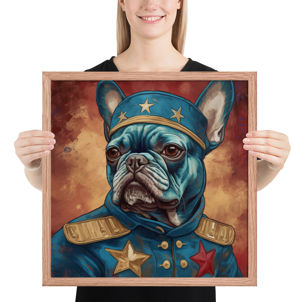 Charming Frenchie - Adorable French Bulldog Art in a Frame