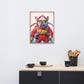 Firefighter Frenchie Framed Poster - A Courageous and Artistic Choice for Pet Lovers and Fire Service Admirers