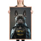 Whimsical Frenchie Bat Framed Poster