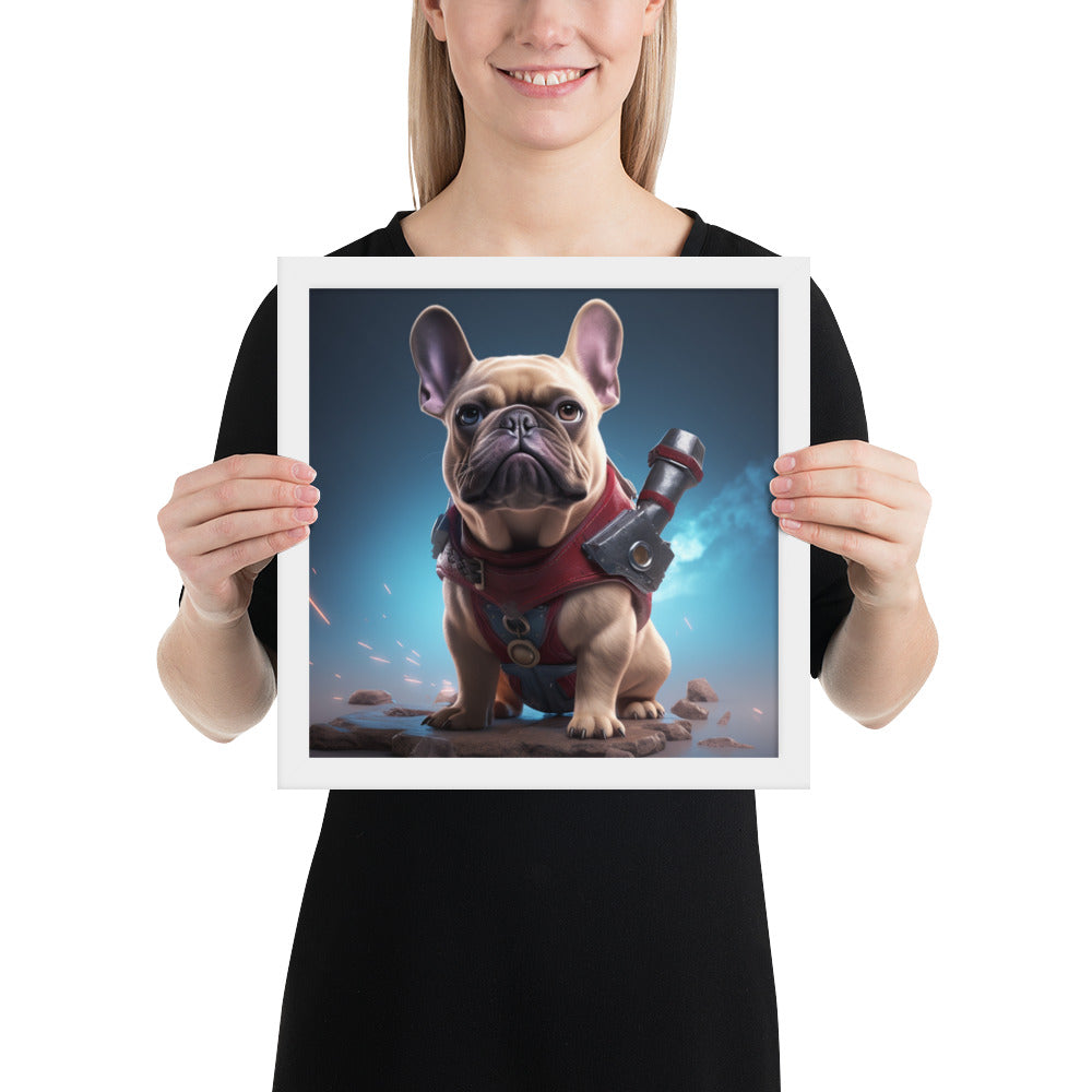 Frenchie Grace Framed Poster - Enhancing Your Space with Canine Chic
