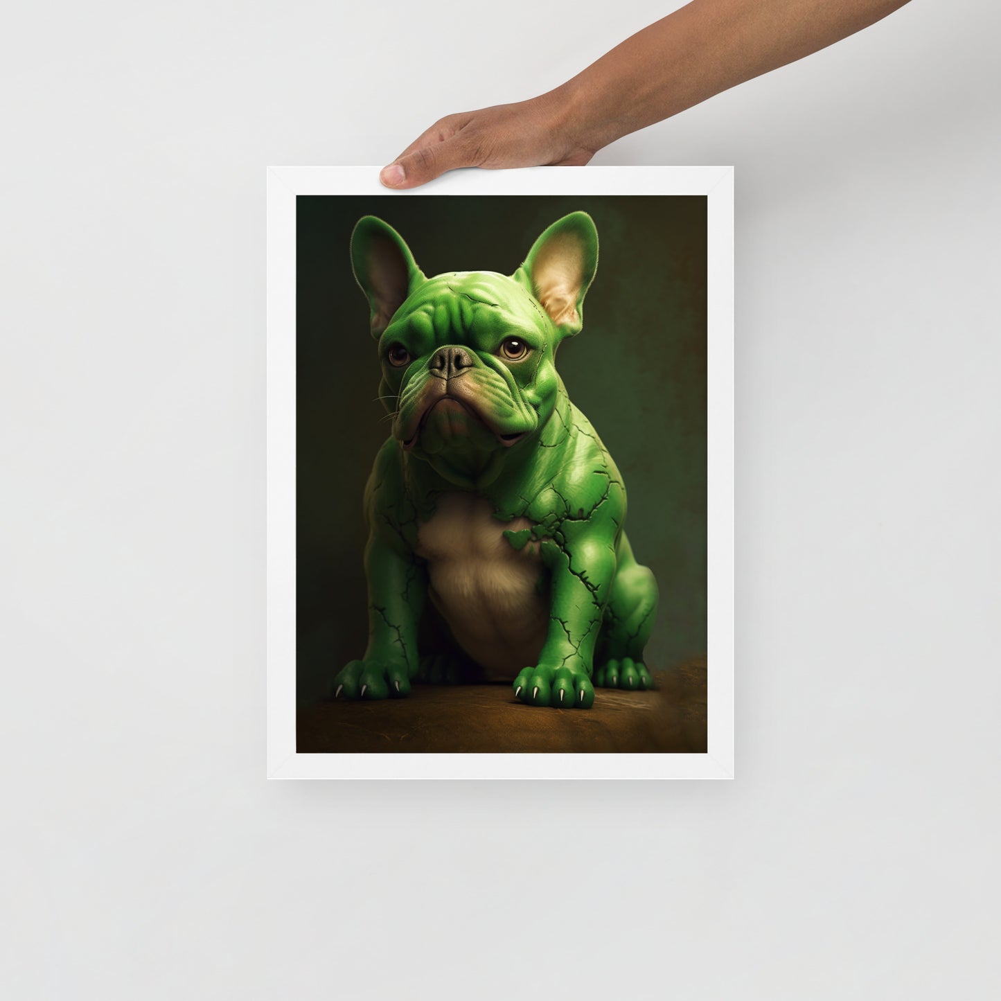 Frenchie Glamour Framed Poster - Stylish Wall Art with Canine Charm