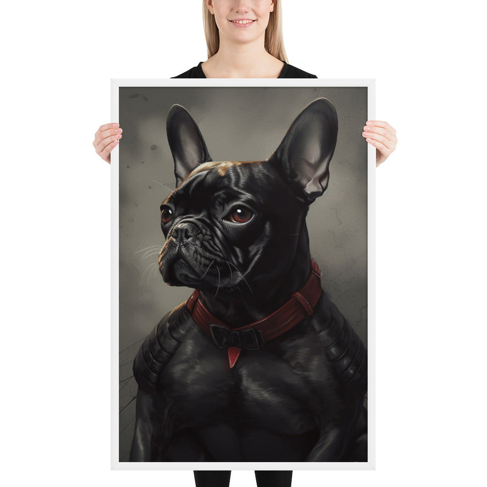 Captivating Frenchie Framed Poster - Distinguished Canine Wall Art