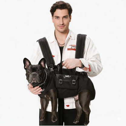 CarryPaw Frenchie Side Carry Backpack – Portable Lightweight and Secure Pet Carrier Bag